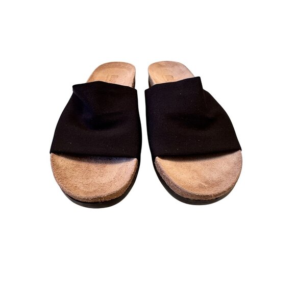 Munro Casita Black Stretch Fabric Size 7 N (AA) Flat Slip On NWB $135 - Picture 8 of 9